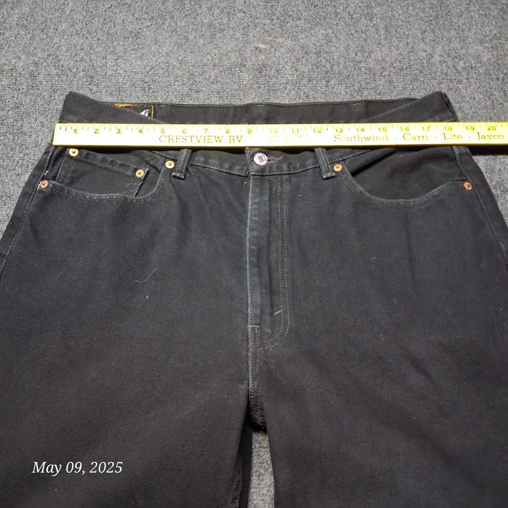 Levi 550‎ Jeans Men 38x30 Black Relaxed Tapered Denim Casual Work Pants